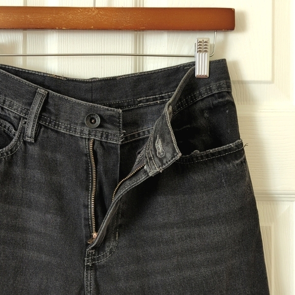 BDG Urban Outfitters Patchwork High Waisted Cropped Tapered Leg Jeans Black 27 - Picture 7 of 13